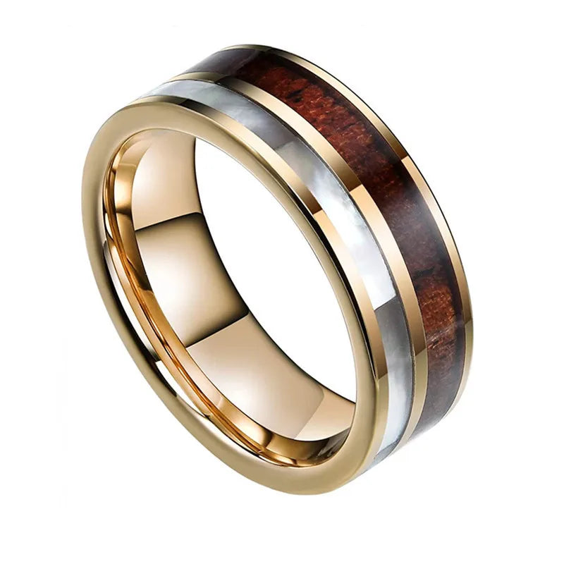 Fashion Black Narrow Wood Grain Stainless Steel Rings For Men Anniversary Party Jewelry Accessories Classical Men Rings