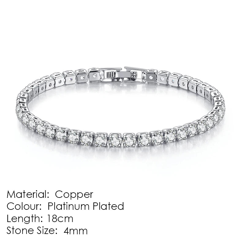 Tennis Bracelet Stainless Steel 4MM Iced Out