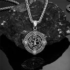 Norse Life Tree Pendant Necklace — Gold-Tone