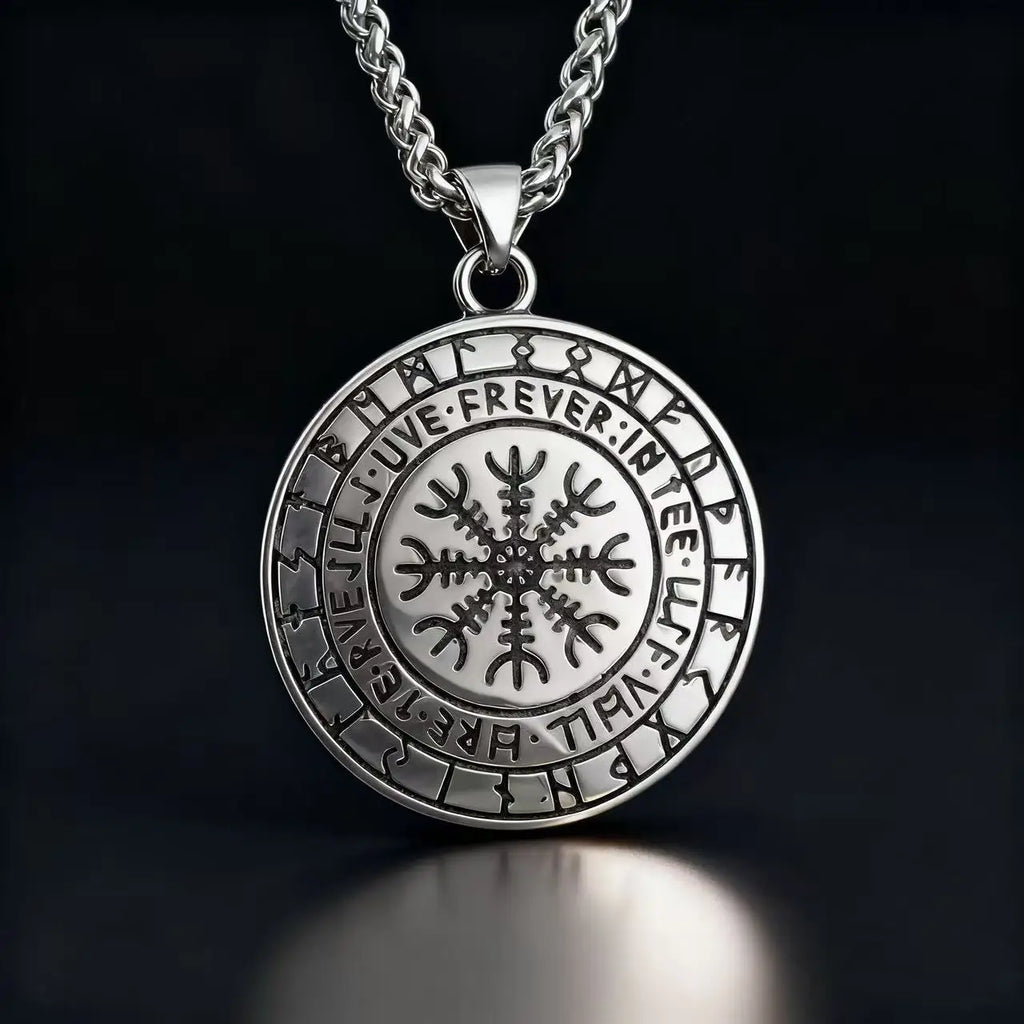 Wolf Viking Steel Pendant 316L Rune Totem