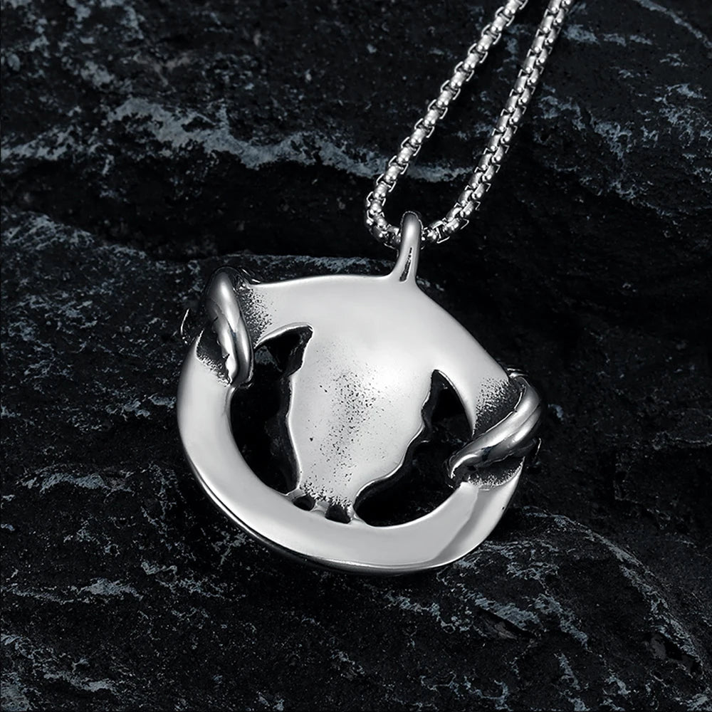 Vintage Viking Nordic Goat Skull Valknut Pendant Necklace For Men Stainles Steel Rune Biker Unique Amulet Jewelry Gift Wholesale