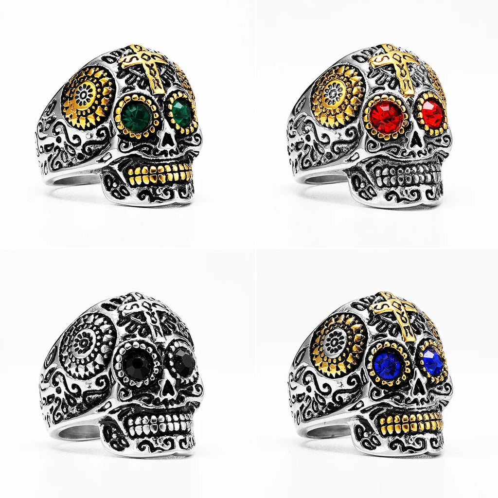 Cyberpunk Skull Ring — Stainless Steel