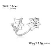 Punk Spider Web Ring — 316L Stainless Steel Open