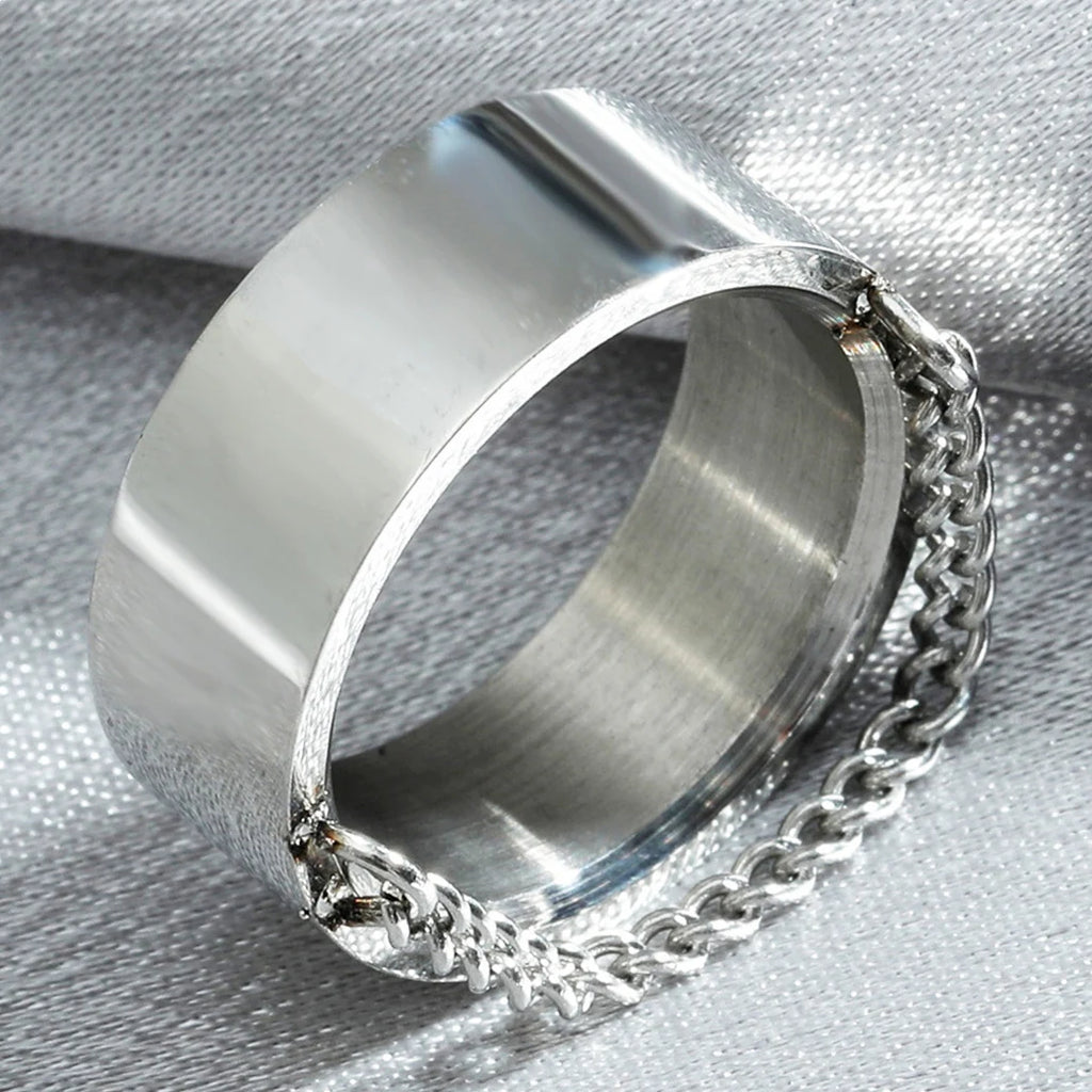 12mm Three Ring Turning Ring sliver Stainless Steel Ring Wings Of Liberty Flag Finger Rings For Men Women Jewelry Anime Fans
