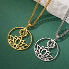 Dawapara India Tamil Om Symbol with Trident Pendant Stainless Steel Necklace Om Shiva Symbol Yoga Vintage Talisman