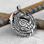 High Quality Vintage Viking Crow Arrow Necklace Men's Nordic Stainless Steel Fashion Amulet Rune Pendant Scandinavian Jewelry