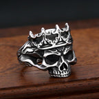 Fashion Punk Skull Rings Stainless Steel Simple Punisher Rings For Men Biker Unique Gothic Amulet Jewelry Gifts