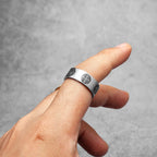 Saint Benedict Exorcism Ring Cross Amulet 316L Stainless Steel Mens Rings Rock for Male Friend Jewelry Creative Gift