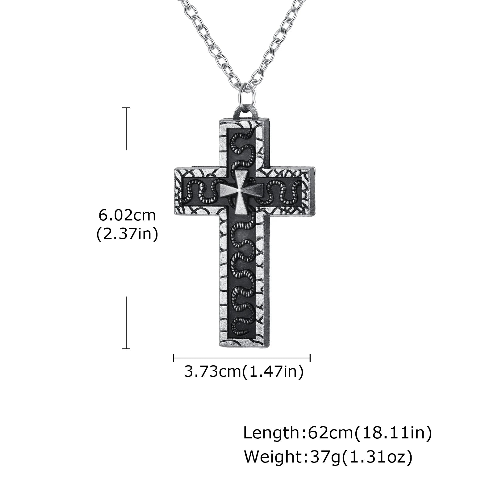 Openable Compartment Cross Pendant — Stainless Steel