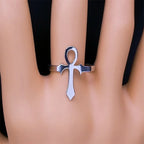 Ankh Cross Ring — Stainless Steel