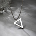 Steel Pendant Inverted Triangle Power