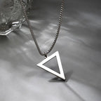 Steel Pendant Inverted Triangle Power