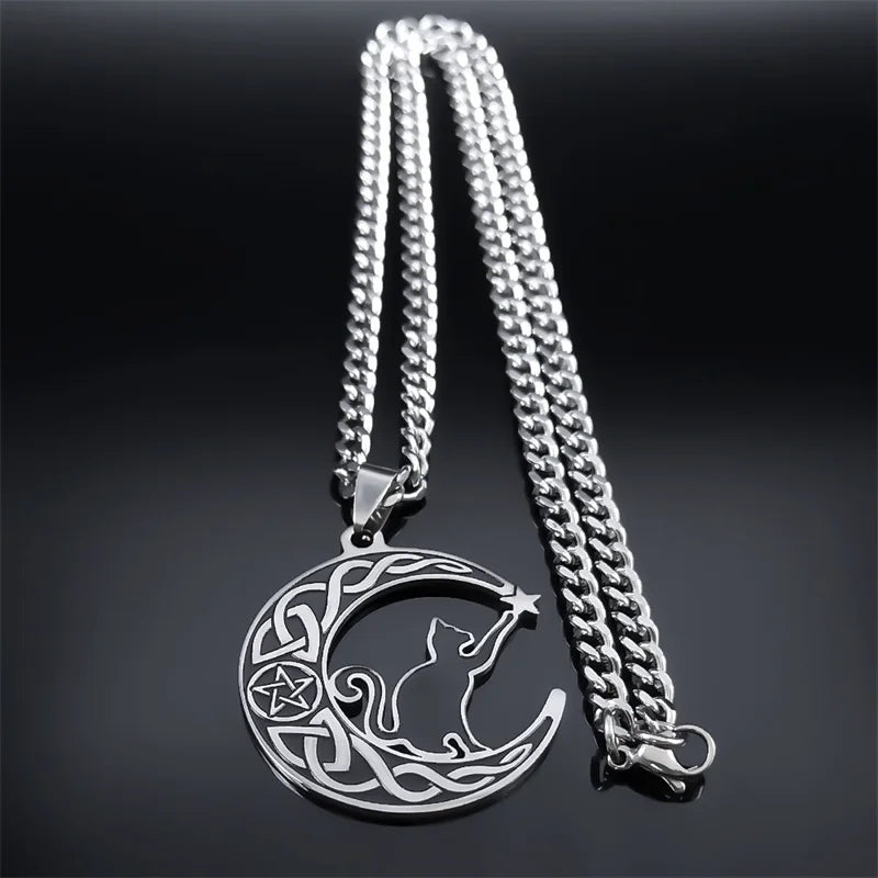 Gothic Celtic Knot Pendant Necklace — Stainless Steel