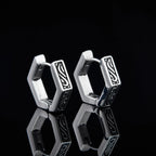 Geometric Hoop Earrings — Stainless Steel