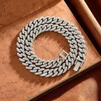 New High Quality 9MM Width Miami Cuban Chain Necklace For Men Women Hip Hop Iced Out Bling Charm Chains Necklace Fashion Jewelry
