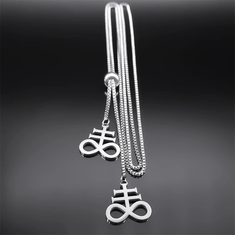Leviathan Cross Pendant — Stainless Steel