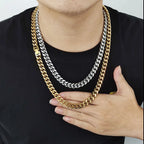 Stainless Steel Cuban Chain Necklace Miami