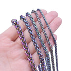 Width 3/4/5/6/7mm Stainless Steel Keel Chain Necklaces For Women Men Accessories Length 40/45/50/60/70/80/90cm Jewelry Necklace