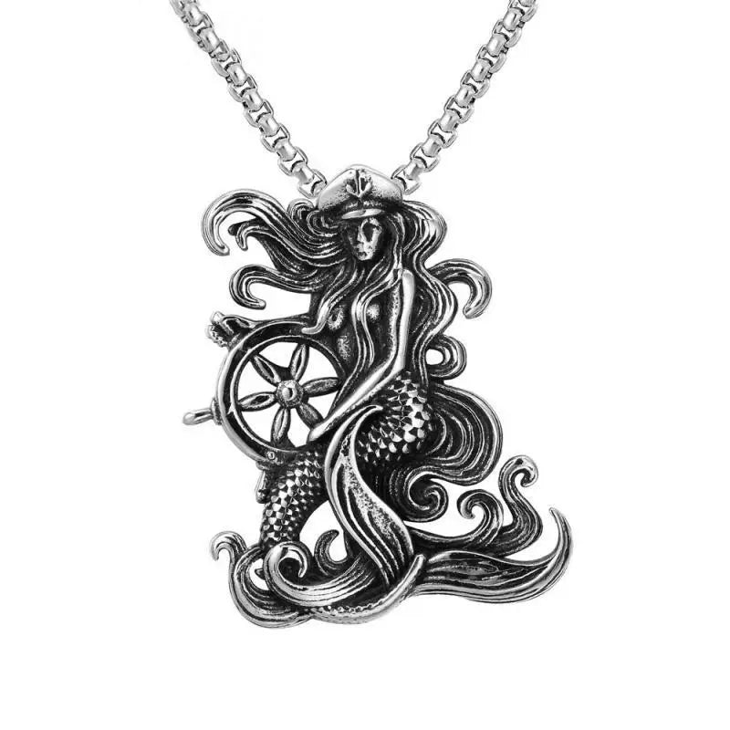 Gothic Cross Steel Pendant European American Retro