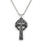 Celtic Knot Cross Pendant Necklace Chain — Stainless Steel