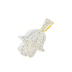 Men's Women Hip Hop Hamsa Hand Pendants Necklaces With 4mm Crystal Tennis Chain Punk  Rapper Jewelry Hiphop Style Couple Gifts