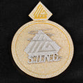 Iced Out Letter Pendant 80MM Disc Statement