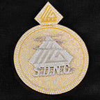 Iced Out Letter Pendant 80MM Disc Statement