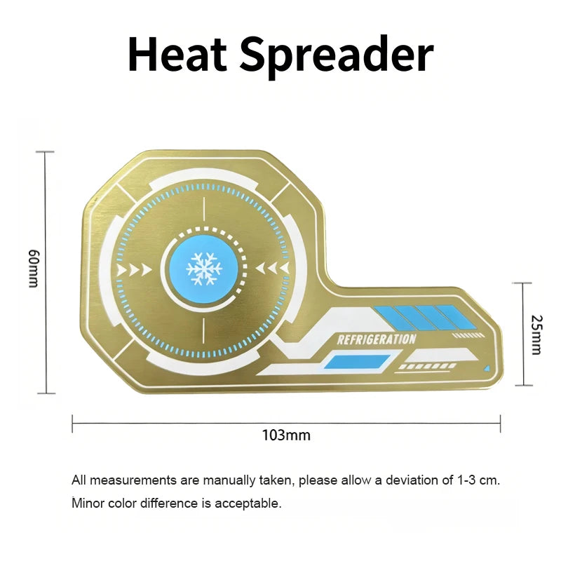 Yellow Phone Heat Spreader Magnetic Cooling Sticker Special Thermal Conductive Pad for Phone Cooler