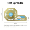 Yellow Phone Heat Spreader Magnetic Cooling Sticker Special Thermal Conductive Pad for Phone Cooler