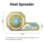 Yellow Phone Heat Spreader Magnetic Cooling Sticker Special Thermal Conductive Pad for Phone Cooler