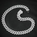 13MM AAA Rhinestone Iced Out Miami Cuban Link Chain Necklace For Men Women Chains Hip Hop Silver Color Jewelry On The