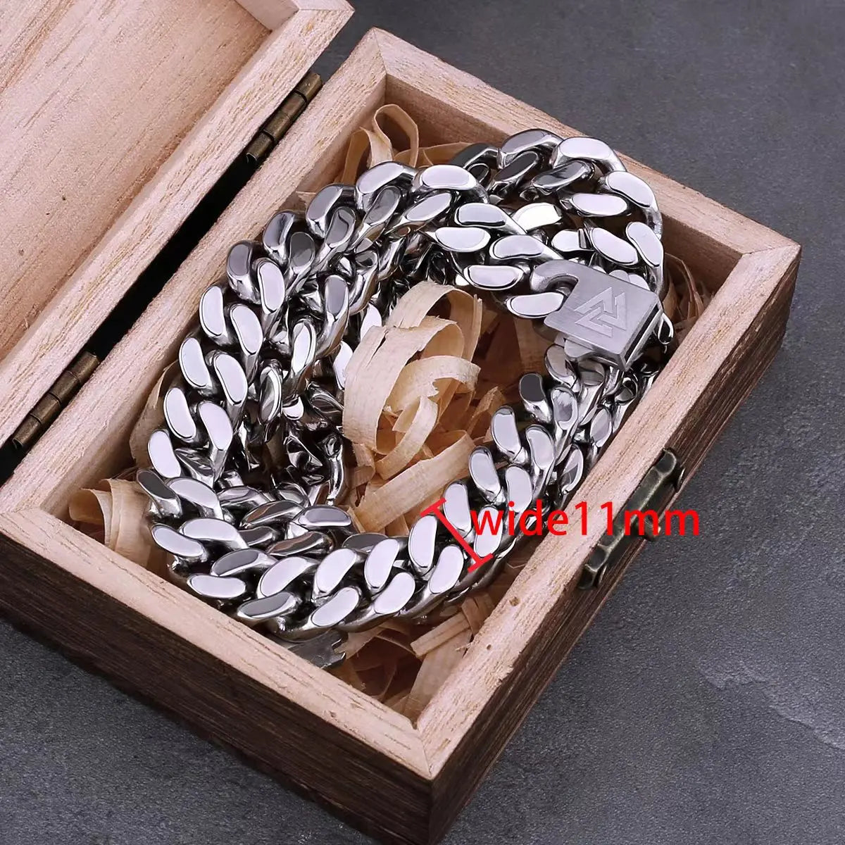 Hip Hop Cuban Chain Cast Men's Necklace Stainless Steel Fine Polished Chain Four Sides Cut Boyfriend Couple Gift