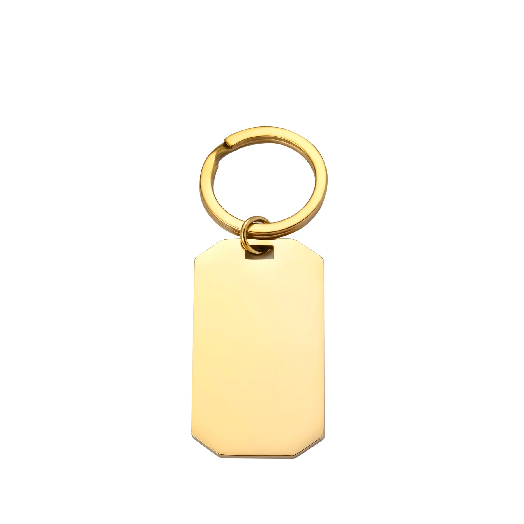 10pcs New Keychain Blank Mirror Polishing Stainless Steel ID Dog Tag Waterproof Jewelry DIY Custom Keyring for Women Men