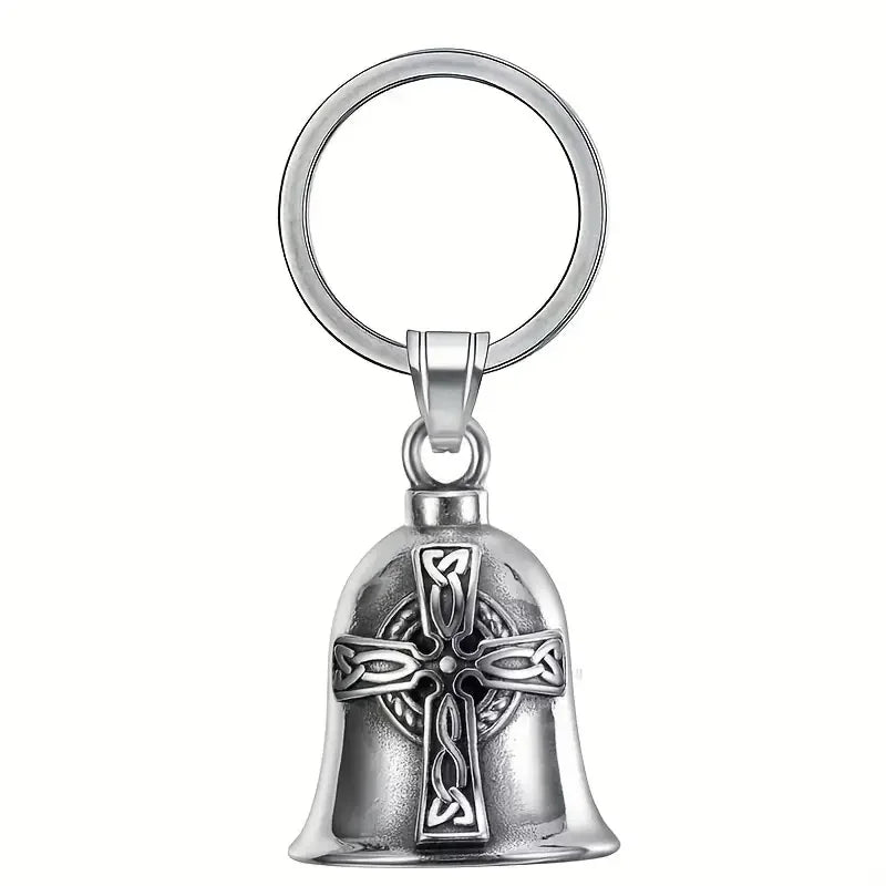 Norse Gods Odin Celtic Knot Motorcycle Bell Necklace Men's Punk Riding Rock Lucky Exorcism Amulet Jewelry