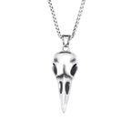 Vikings Stainless Steel Raven Pendant Necklaces For Men Women Nordic Odin Animal Skull Necklace Fashion Amulet Jewelry