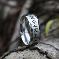 Viking Nordic Rune Band Ring for Men — Stainless Steel