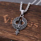 Mens Stainless Steel Animal Phoenix Totem Necklace Hip Hop Rock Biker Vintage Pendant Necklace Fashion Charm Jewelry