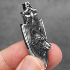Wolf Eagle Shield Patron Saint Men Necklaces Stainless Steel Pendant Chain Women Punk Fashion Jewelry Accessories Gift Wholesale