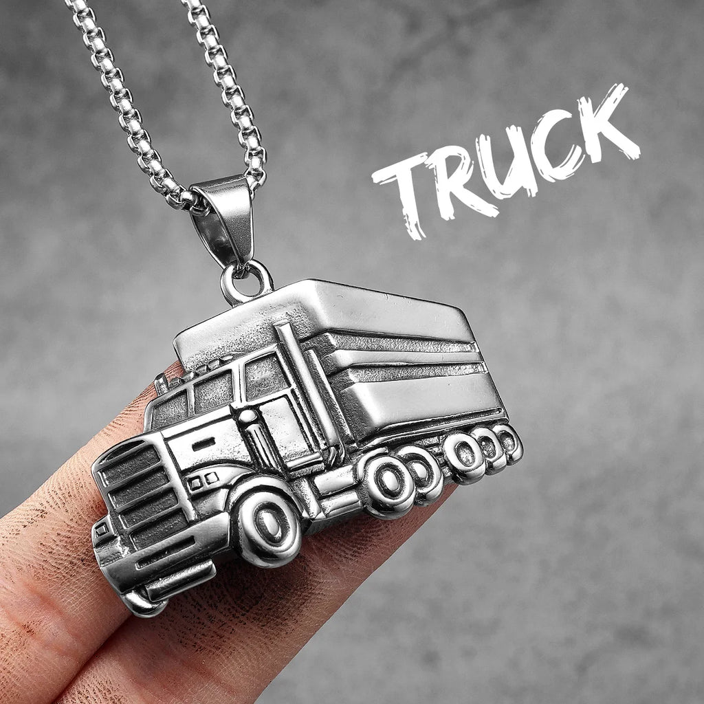 Punk Motorcycle Series Rider Route66 Stainless Steel Men Necklace Pendant Chain New in For Women Fashion Jewelry Gifts Wholesale
