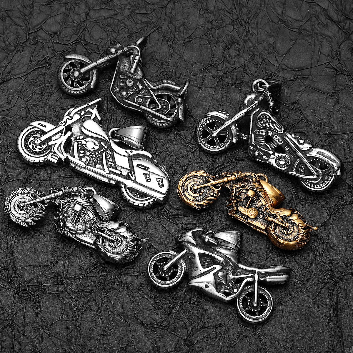 Rider Motorcycle Series Men Necklace Stainless Steel Pendant Chain New in Punk Rock For Women Fashion Jewelry Gifts