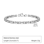 Byzantine Retro Chain Bracelet 4mm — Stainless Steel