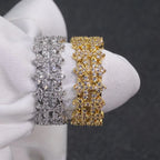 Cross Iced Out Cuban Ring Stainless Steel