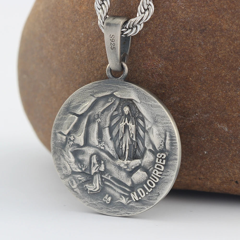 Virgin Mary Pendant — 925 Silver