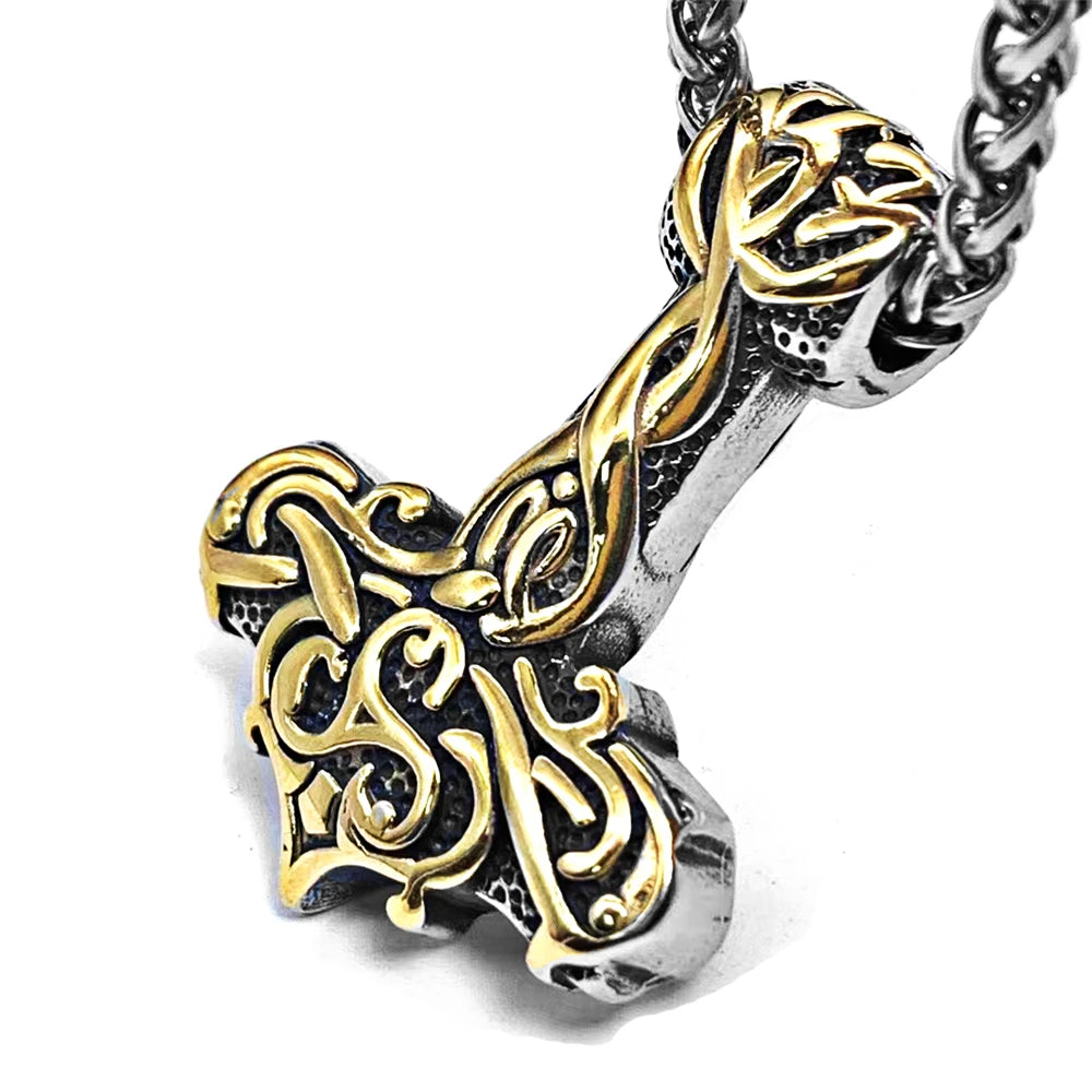 Thor's Hammer Mjolnir Pendant — Stainless Steel