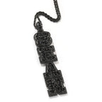 THE BLING KING Custom Vertical Initial Letter Pendant Mixed Inlay Different Shape Cubic Zircon NamePlate Necklace