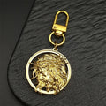 Jesus Crown of thorns Men's Necklace Stainless Steel Gold Color Chain Crucifix Medal Male Neckalces Religious Jewelry