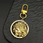 Jesus Crown of thorns Men's Necklace Stainless Steel Gold Color Chain Crucifix Medal Male Neckalces Religious Jewelry