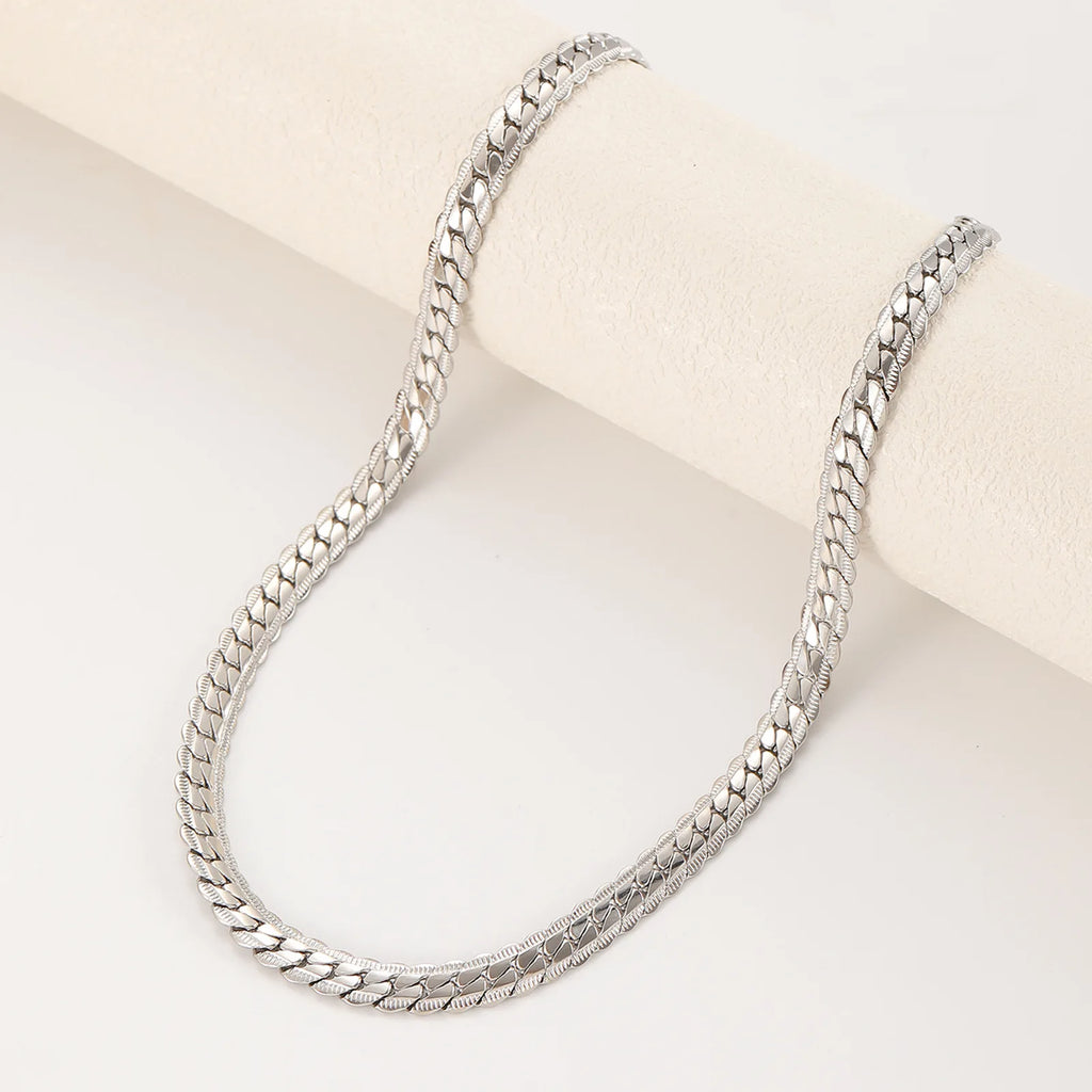 New 925 Sterling Silver Necklace 5MM Side Chain for Men Women Wedding Jewelry Luxury Fashion Style Engagement High Quality Gifts