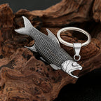 Fish Keychain — Silver Stainless