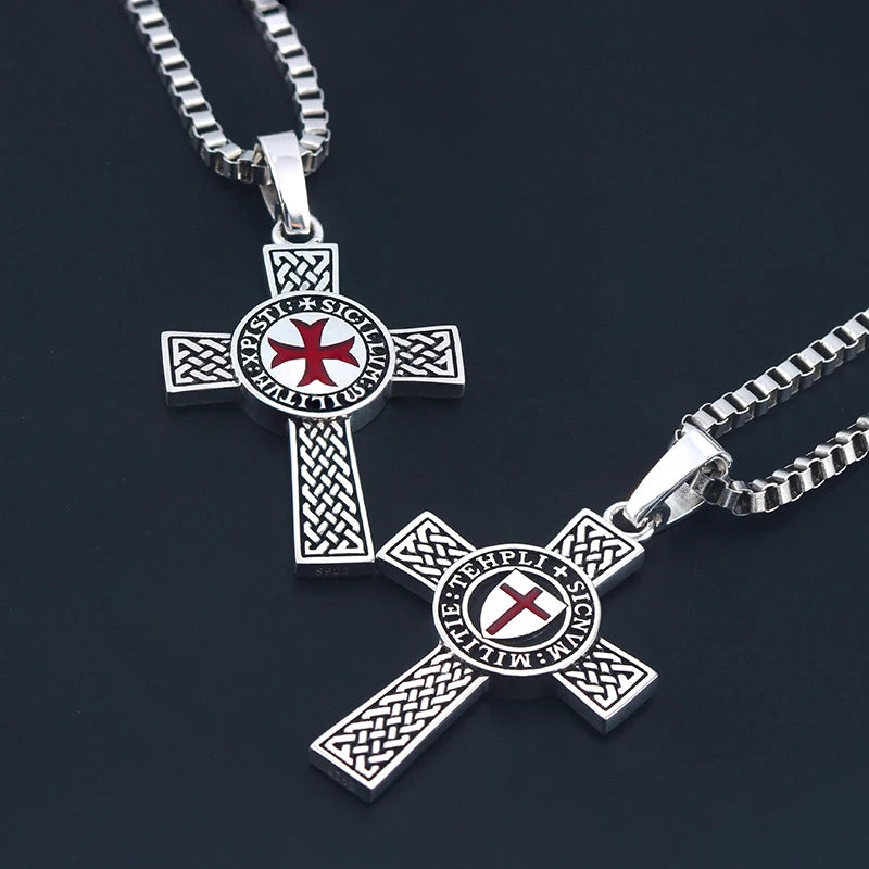Cross Templar Pendant — 925 Silver